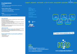 orari 2015 - H2O - acqua da nuotare