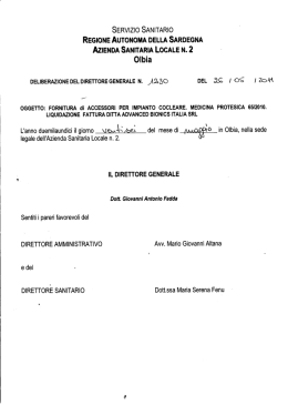 Delibera del 26 maggio 2011, n. 1230