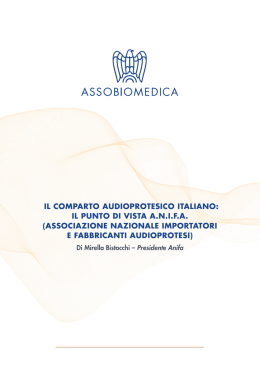 IL COMPARTO AUDIOPROTESICO ITALIANO: IL