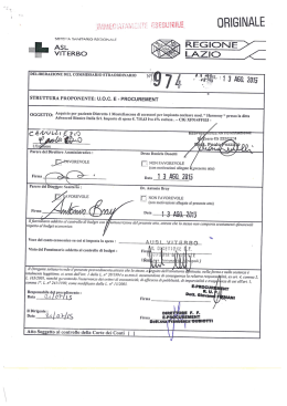 Page 1 ASL VITERBO LAZIO REGIONE > [ DELIBERAZIONE DEL