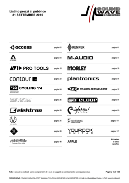 Catalogo con prezzi