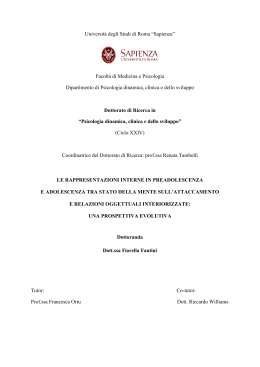 Universit&agrave; degli Studi di Roma &ldquo;Sapienza&rdquo; Facolt&agrave; di