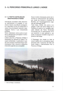 3 - il percorso principale lungo l`adige