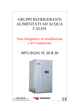 GRUPPI REFRIGERANTI ALIMENTATI AD ACQUA CALDA