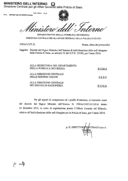 decreto sedi digiate anno 2016. elenco