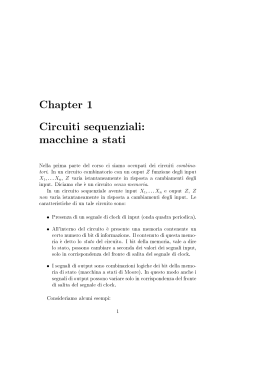Chapter 1 Circuiti sequenziali: macchine a stati