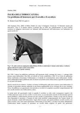 PAURA DELL`IMBOCCATURA: Un problema di