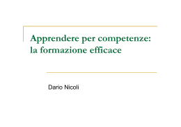 Prof. Dario Nicoli - Apprendere per competenze: la formazione efficace