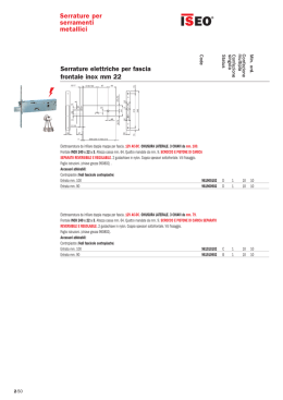 Serrature per serramenti metallici Serrature elettriche per fascia
