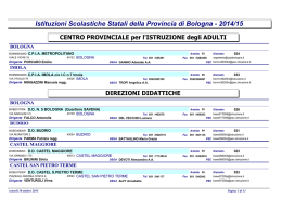 Indirizzario delle istituzioni scolastiche statali a.s. 2014/15
