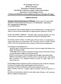 Dott. Giuseppe Tommaso Maria Giovanni Trincucci