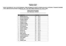 PROVINCIA di PRATO SERVIZIO LAVORO