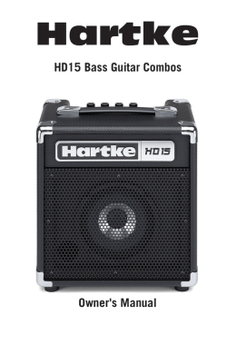 Owner`s Manual HD15 Bass Guitar Combos