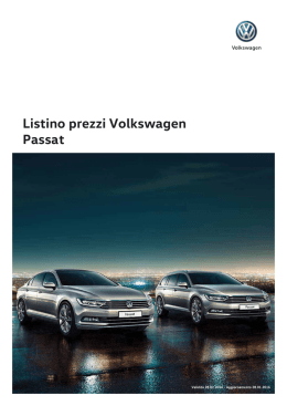 Listino prezzi Volkswagen Nuova Passat
