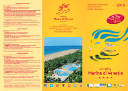 Listino Prezzi - Camping Marina di Venezia