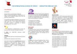 the international school of venice newsletter february 2015