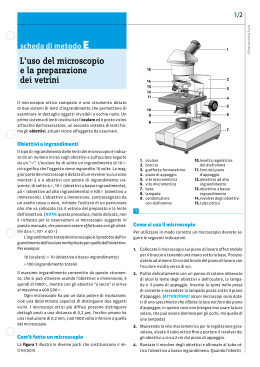 L`uso del microscopio e la preparazione dei vetrini