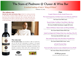 The Stars of Piedmont @ Oyster & Wine Bar