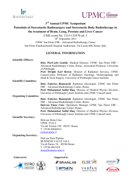 3 Annual UPMC Symposium Potentials of