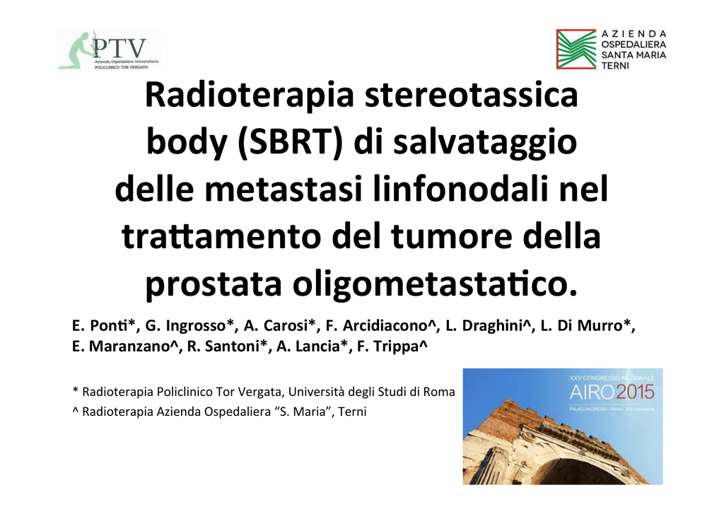 sbrt per carcinoma prostatico metastatico