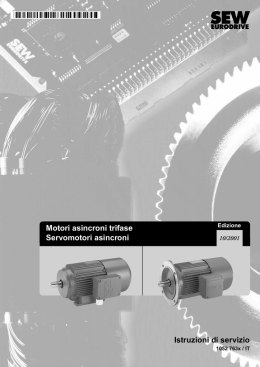 Motori asincroni trifase Servomotori asincroni