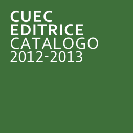 CUEC EDITRICE CATALOGO 2012-2013