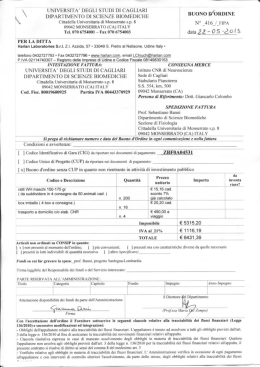 universita` degli studi di cagliari ,. \ dipartimento di scienze