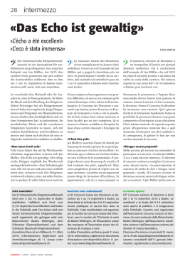 &laquo;Das Echo ist gewaltig&raquo;