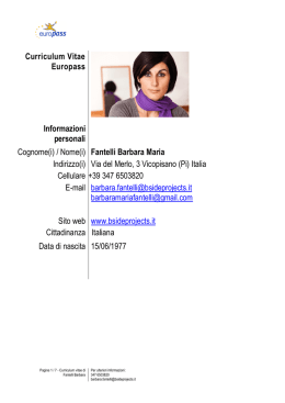 curriculum barbara m.fantelli