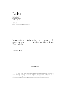 Intestazione fiduciaria e poteri di accertamento dell