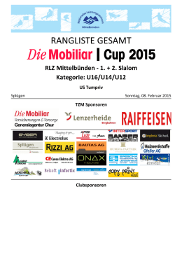 Die Mobiliar Cup 2015, 1. + 2. Slalom, U16/U14/U12 - ALGE