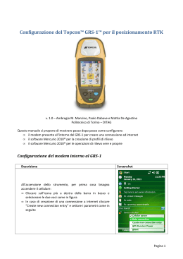 Manuale GRS-1 Topcon - Rete GNSS Regione Piemonte