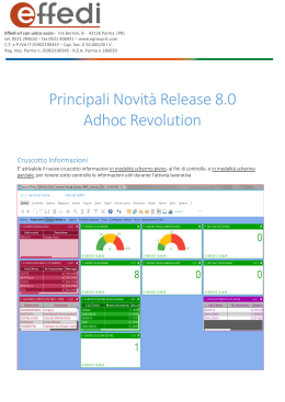 Principali Novità Release 8.0 Adhoc Revolution