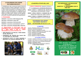 Attività e corsi 2015 del gruppo micologico Bassano