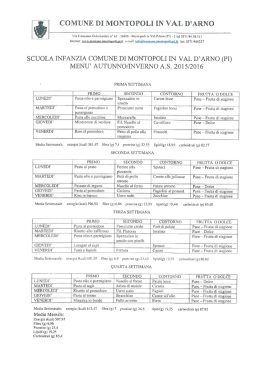 MENU A.S. 2015 2016 - Comune di Montopoli Val d`Arno