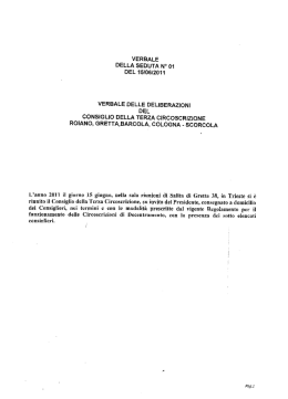 verbale della seduta n&deg; 01 del 1510612011 verbale delle