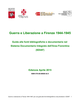 Guerra e Liberazione a Firenze 1944-1945