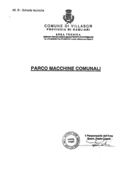 Schede tecniche - Comune di Villasor
