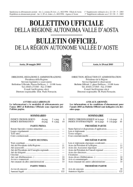 Sup. 1 del 20/05/2003 - Regione Autonoma Valle d`Aosta