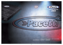 Catalogo Pacetti 2003 - schede