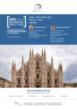 the programme - ISNS 2016 Biannual meeting