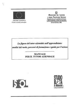 La ﬁgura del tutor aziendale nel! `apprendistato: