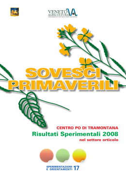 Sovesci primaverili - Veneto Agricoltura