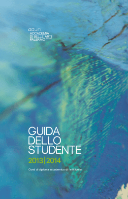 Guida dello studente - Accademia di Belle arti di Palermo