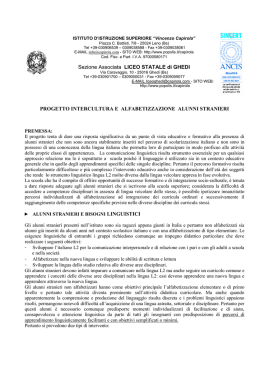 Progetto in PDF - Osservatorio Regionale per l`integrazione e la