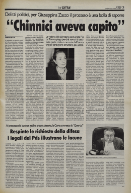 "Chimici aveva capito” - Archivio digitale Pio La Torre