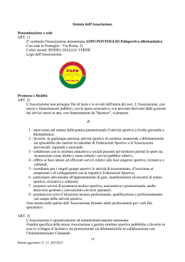 Statuto dell`Associazione (Polisportiva)