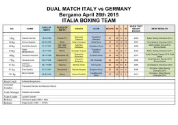 press release dual match italy vs germany