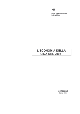 L`economia della Cina nel 2003, marzo 2004