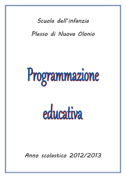 Programmazione Educativa SI Nuova Olonio 12 13